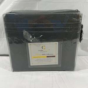 Clara Clark Premier 1800 Collection Deluxe Sheet Set - Full Size - Charcoal Gray